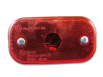 AJ.BA RED RECTANGULAR MARKER LAMP