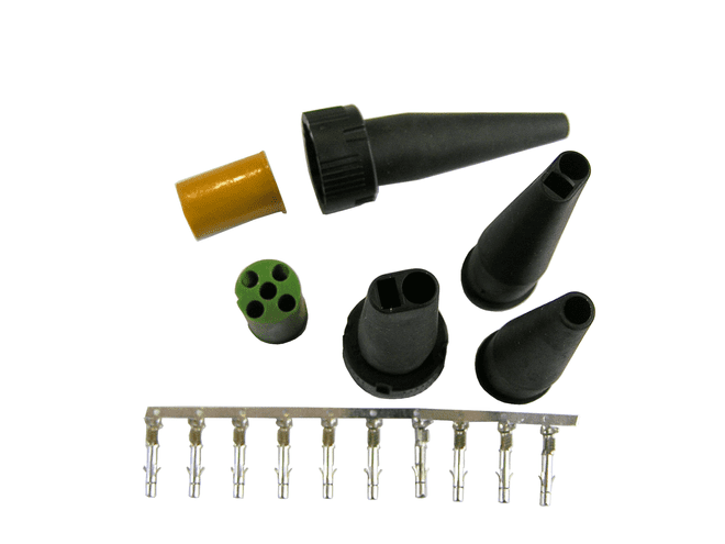 ASPOCK YELLOW AND GREEN 5 PIN QUICKFIT PLUG KIT