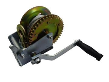 LIGHT WEIGHT HAND WINCH WITH 20 METRE STEEL CABLE