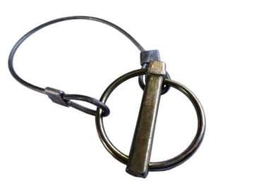 M8 LINCH PIN WITH PLASTIC COATED CABLE