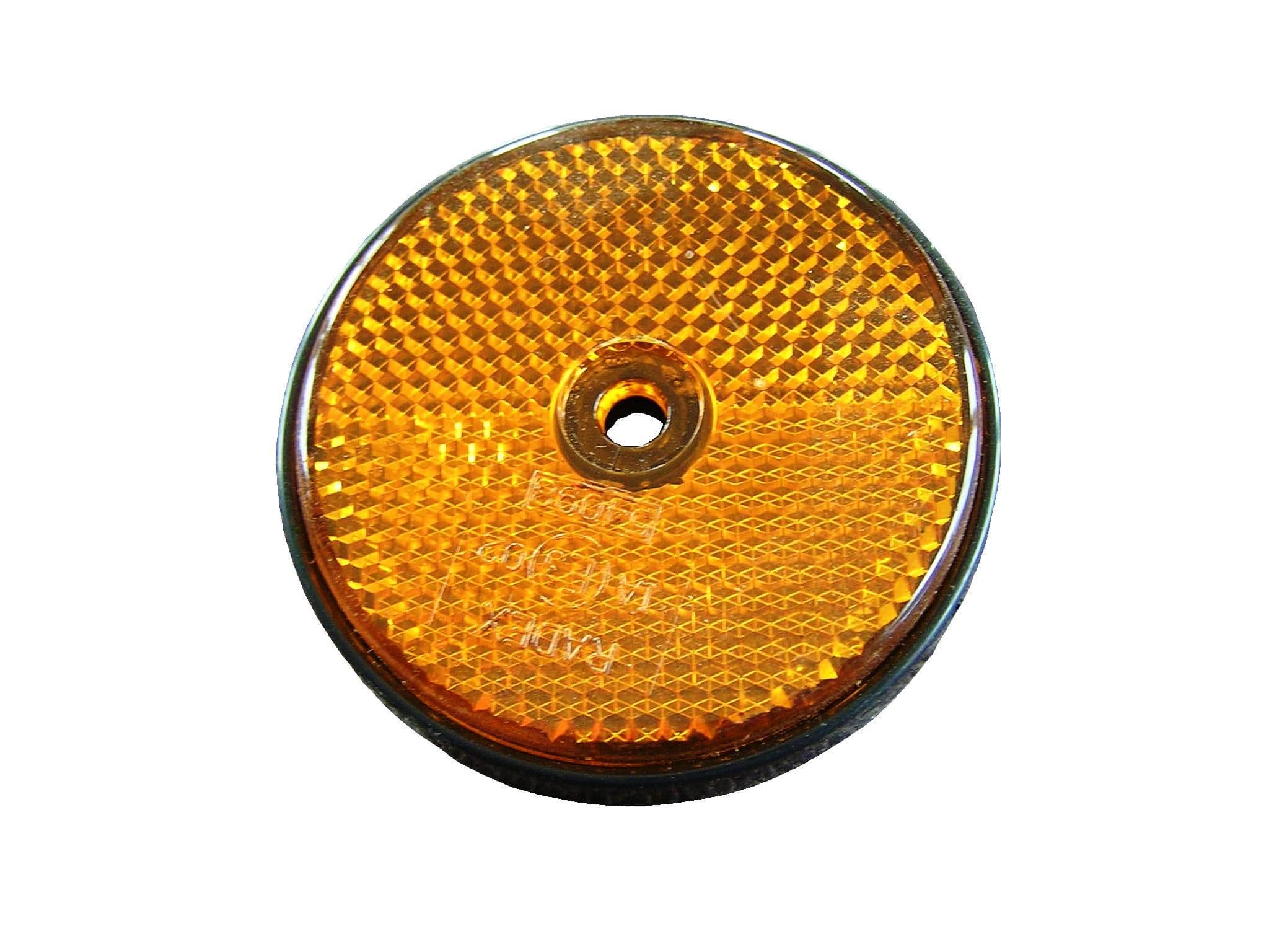 ROUND AMBER SIDE REFLECTOR
