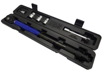 US PRO 1/2 INCH DRIVE RATCHET TORQUE WRENCH WITH SOCKETS 13.6 - 203.5NM (6845)