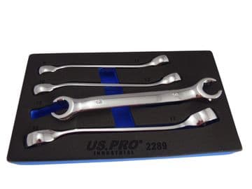 US PRO 4PC 6 POINT BRAKE FLARE NUT SPANNER SET (2289)