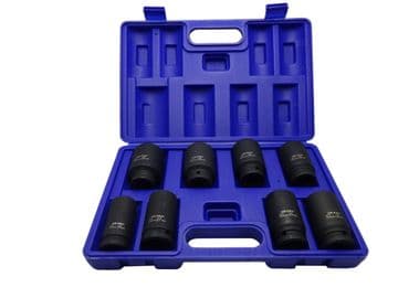 US PRO 8 PIECE 3/4" DRIVE METRIC DEEP IMPACT SOCKETS (1386)
