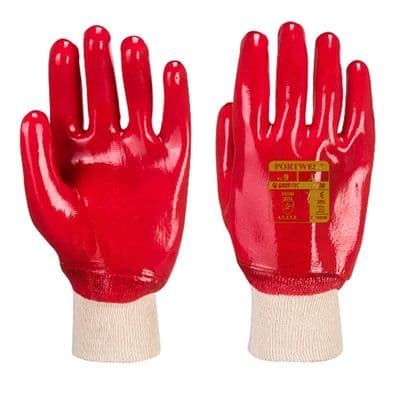 RED PVC GLOVES