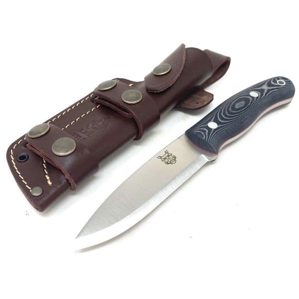 Mk II TBS Boar Bushcraft Knife - Black Micarta - Multi Carry Sheath
