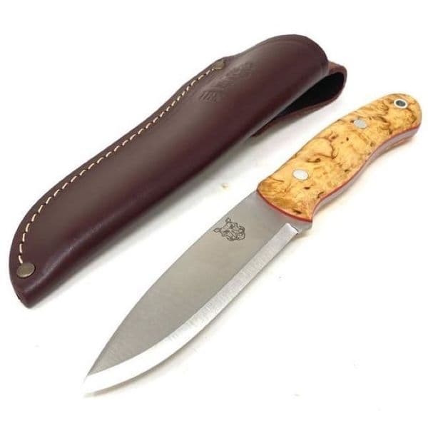 MK II TBS Boar Bushcraft Knife - Curly Birch - Standard Sheath