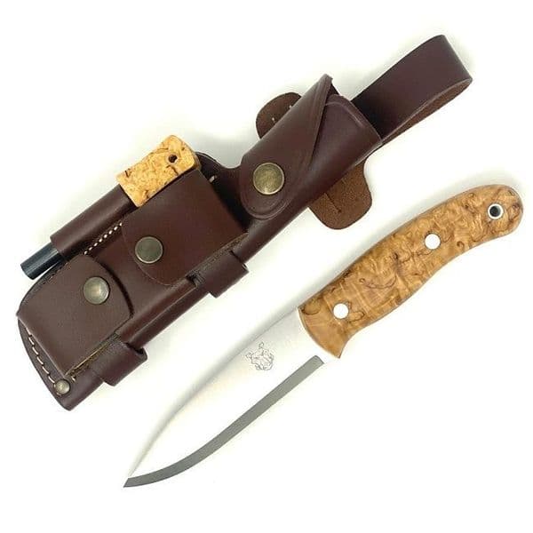 Mk II TBS Boar Bushcraft Knife - DC4 & TBS Firesteel Edition - Curly Birch