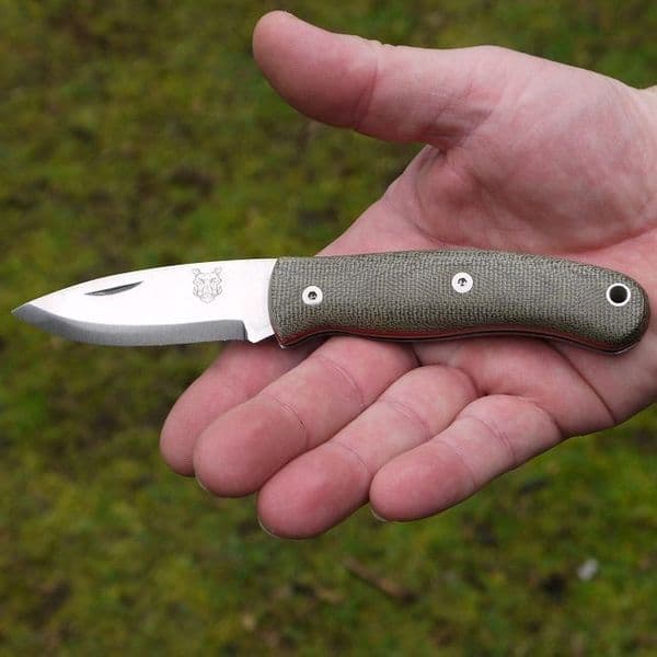 Mk III TBS Boar EDC Folding Pocket Knife - Black Micarta