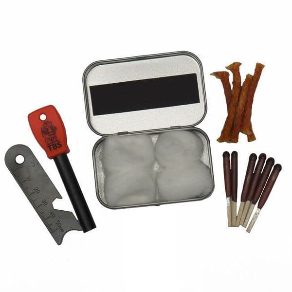 TBS Firelighting Kit with Leather Pouch - Army Firesteel