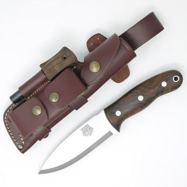 TBS Grizzly Bushcraft Survival Knife - Turkish Walnut - DC4 & TBS Firesteel Edition
