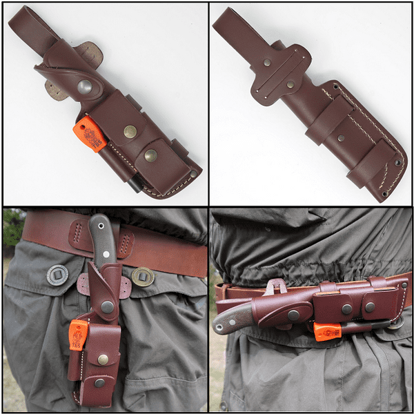 TBS Grizzly Bushcraft Survival Knife - Turkish Walnut - DC4 & TBS Firesteel Edition