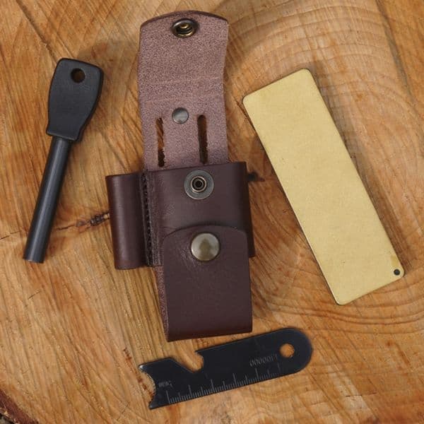 TBS Grizzly Bushcraft Survival Knife - Turkish Walnut - DC4 & TBS Firesteel Edition