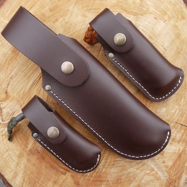 TBS Leather Folding Saw Belt Pouch - Ideal for a Bahco or Opinel Saw
