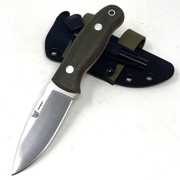 TBS Lynx Compact Knife - Green Canvas Micarta