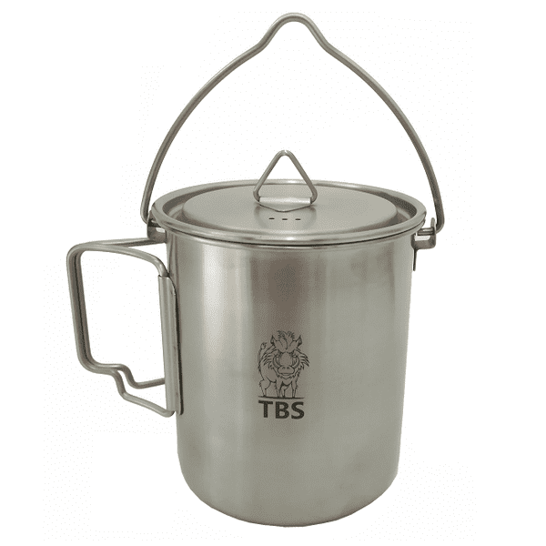 TBS Outdoor 750ml Stainless Steel Pot/Canteen Pot with Bail Handle