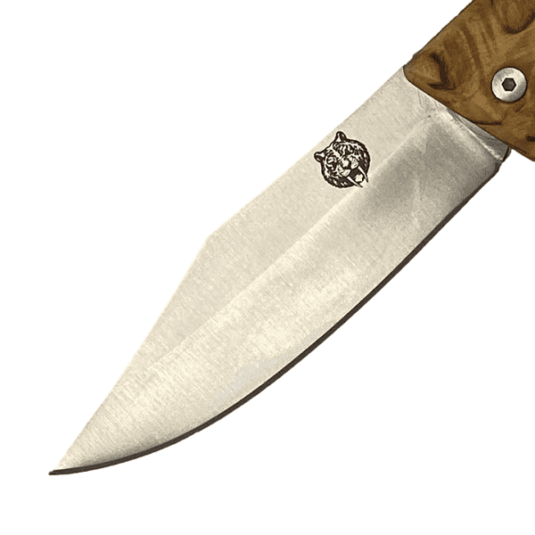 TBS Sabretooth Folding Lock Knife - Curly Birch