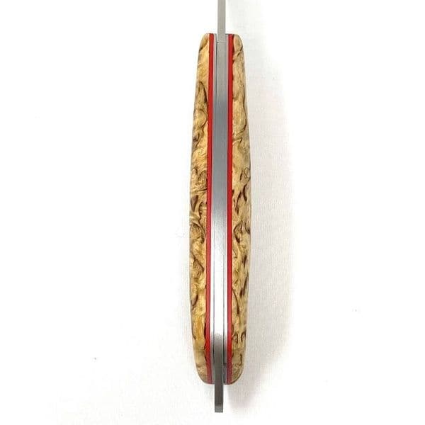 TBS Sabretooth Folding Lock Knife - Curly Birch