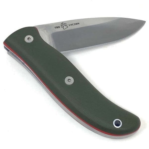 TBS Timberwolf EDC Folding Pocket Knife - Green G10