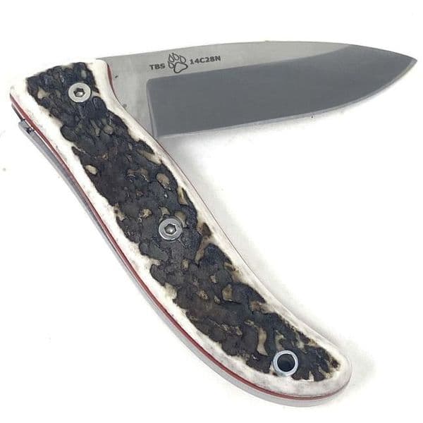 TBS Timberwolf EDC Folding Pocket Knife - Stag Antler