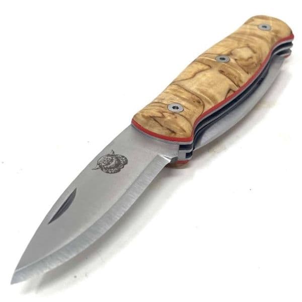 TBS Wildcat Pocket Knife - Curly Birch