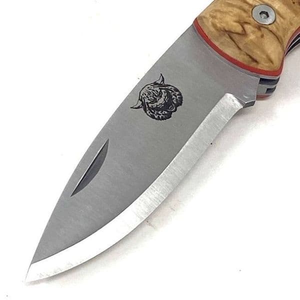 TBS Wildcat Pocket Knife - Curly Birch