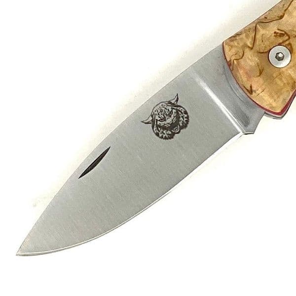 TBS Wildcat Pocket Knife - Curly Birch
