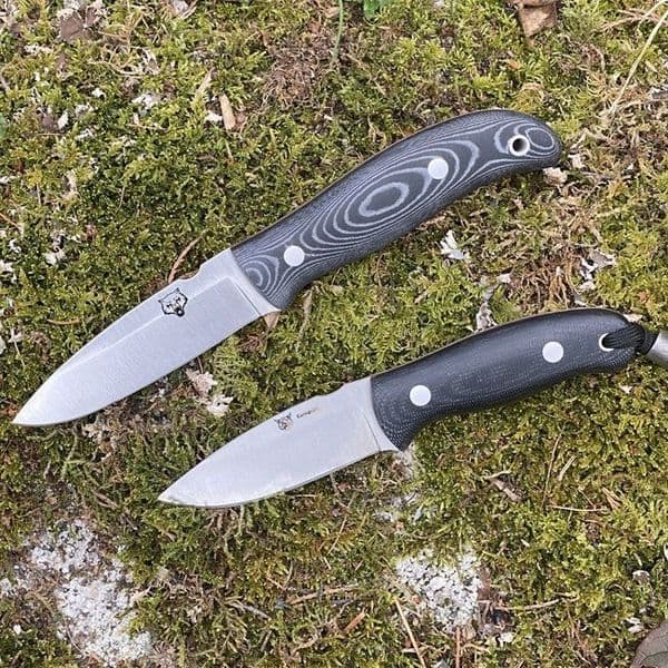 The NEW TBS Timberwolf Knife - The Ultimate All Rounder - Black Micarta - Kydex Sheath