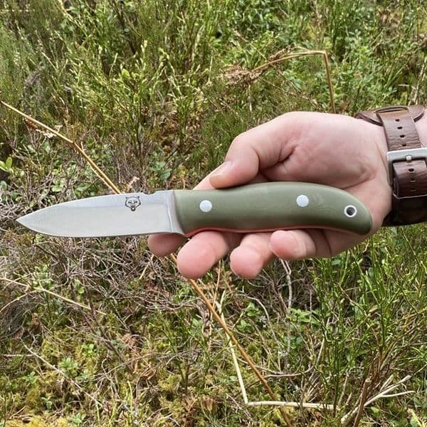 The NEW TBS Timberwolf Knife - The Ultimate All Rounder - Green G10 - Kydex Sheath
