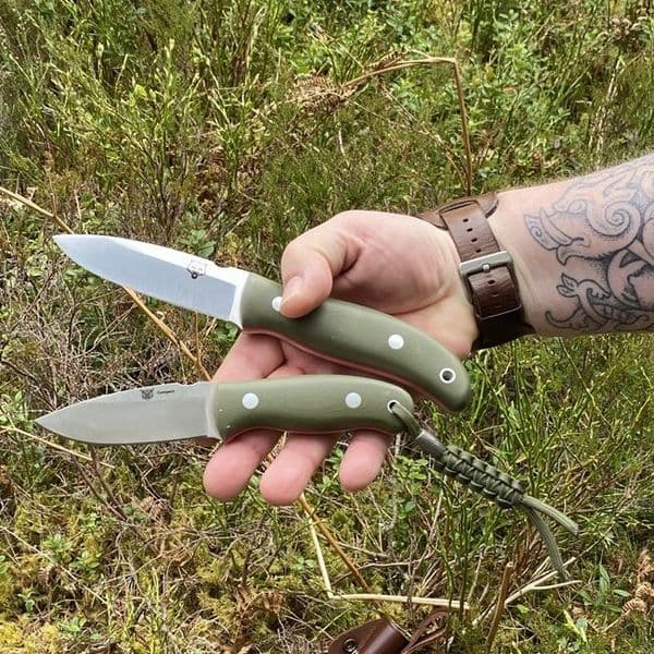 The NEW TBS Timberwolf Knife - The Ultimate All Rounder - Green G10 - Kydex Sheath