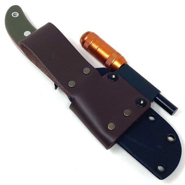 The NEW TBS Timberwolf Knife - The Ultimate All Rounder - Green G10 - Kydex Sheath