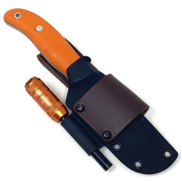 The NEW TBS Timberwolf Knife - The Ultimate All Rounder - Orange G10 - Kydex Sheath