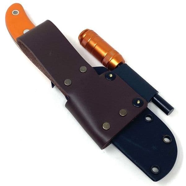 The NEW TBS Timberwolf Knife - The Ultimate All Rounder - Orange G10 - Kydex Sheath