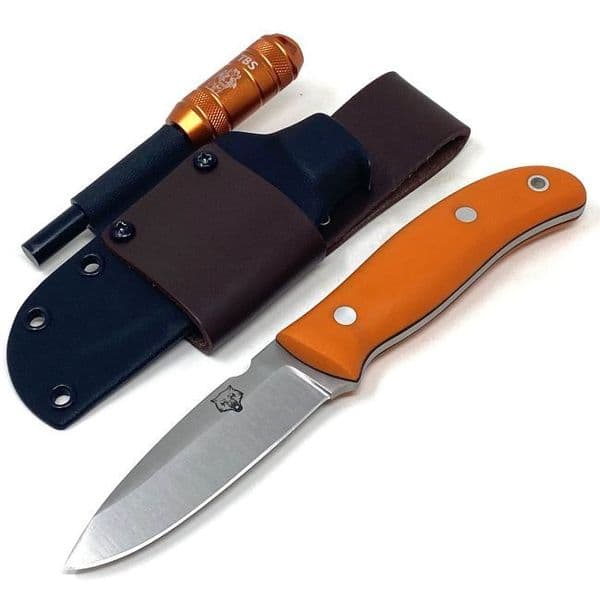 The NEW TBS Timberwolf Knife - The Ultimate All Rounder - Orange G10 - Kydex Sheath