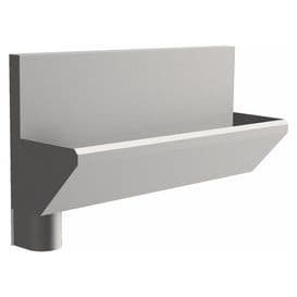 2 User 1600mm H&L Surgeons Scrub Trough Sink - HBN 00-10 & HTM 64 - High-Back, Left Hand Waste