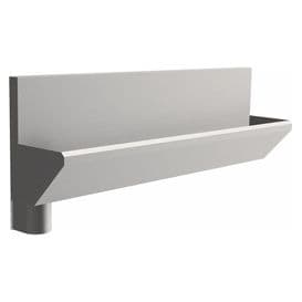 3 User 2400mm H&L Surgeons Scrub Trough Sink - HBN 00-10 & HTM 64 - High-Back, Left Hand Waste