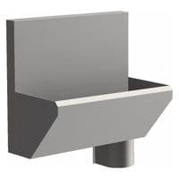 1 User 800mm H&L Surgeons Scrub Trough Sink - HBN 00-10 & HTM 64 - High-Back, Right Hand Waste