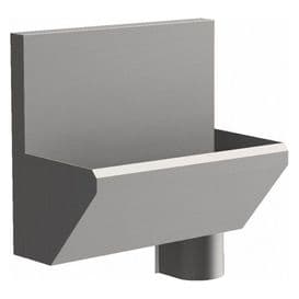 1 User 800mm H&L Surgeons Scrub Trough Sink - HBN 00-10 & HTM 64 - High-Back, Right Hand Waste