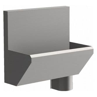 1 User 800mm H&L Surgeons Scrub Trough Sink - HBN 00-10 & HTM 64 - High-Back, Right Hand Waste