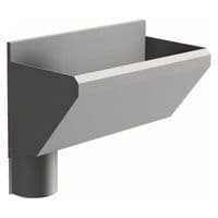 1 User 800mm H&L Surgeons Scrub Trough Sink - HBN 00-10 & HTM 64 - Splashback, Left Hand Waste
