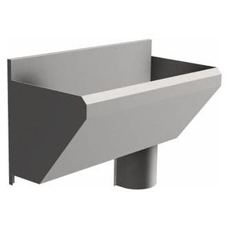 1 User 800mm H&L Surgeons Scrub Trough Sink - HBN 00-10 & HTM 64 - Splashback, Right Hand Waste