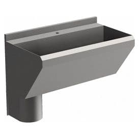 1 User 800mm H&L Surgeons Scrub Trough Sink - Tap Deck, Left Hand Waste