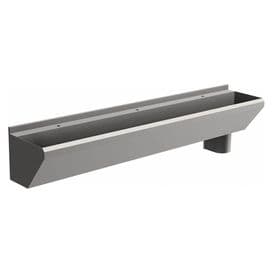 3 User 2400mm H&L Surgeons Scrub Trough Sink - Tap Deck, Right Hand Waste