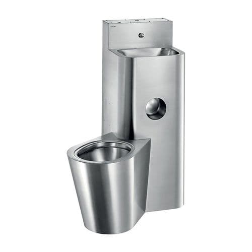 Delabie 160700 KOMPACT Prison Toilet Combination Unit - Left-Hand WC