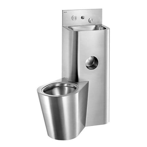 Delabie 166700 KOMPACT TC Prison Toilet Combination Unit - Left-Hand WC