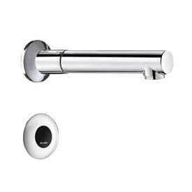 Delabie 20804T215 BIOCLIP Wall-Mounted Infrared Sensor Sink Tap with Removable S.Steel BIOCLIP Spout