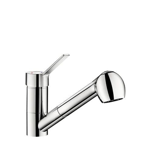 Delabie 2211EP SECURITHERM EP Pressure-Balancing Deck-Mounted Basin Mixer + Retractable Hand Spray