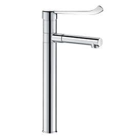 Delabie 2870T3 Tall Deck-Mounted Manual Sink Mixer with Removable BIOCLIP Spout