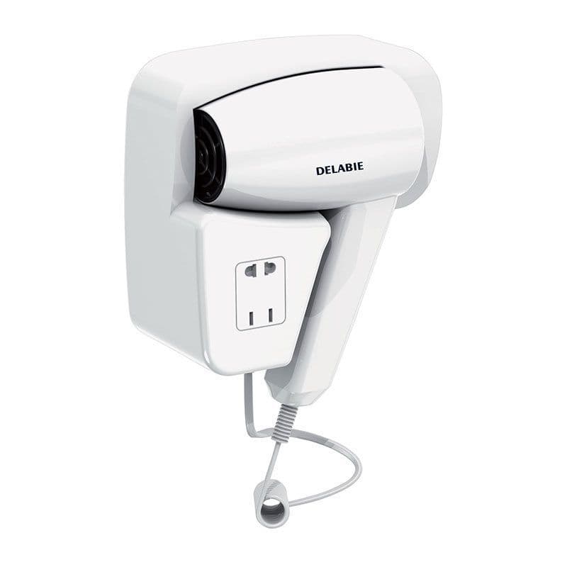 Delabie 6624 Wall-Mounted Hair Dryer with Shaver Socket