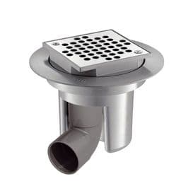 Delabie 682001UK Height-Adjustable Floor Trap for Tiles/Concrete Floors - Horizontal Outlet